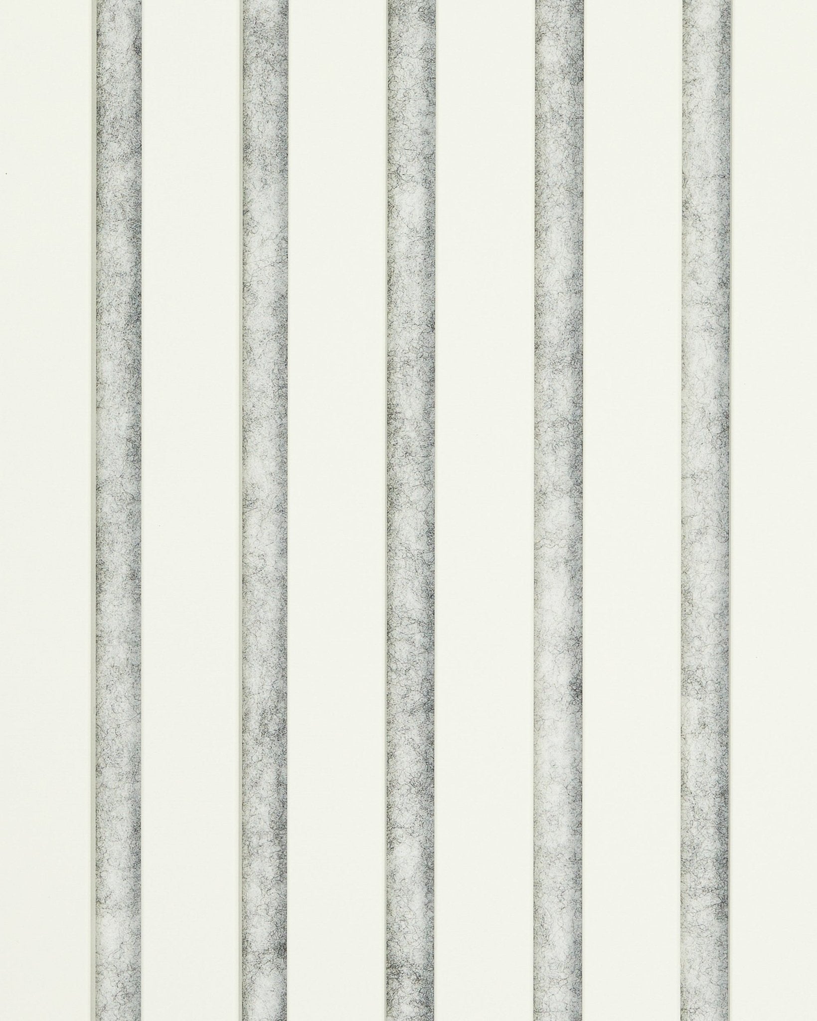 The Hue | Sample / Snow acoustic panel by WoodUpp features vertical gray and white stripes on a light background for a minimalist, Nordic-inspired design.